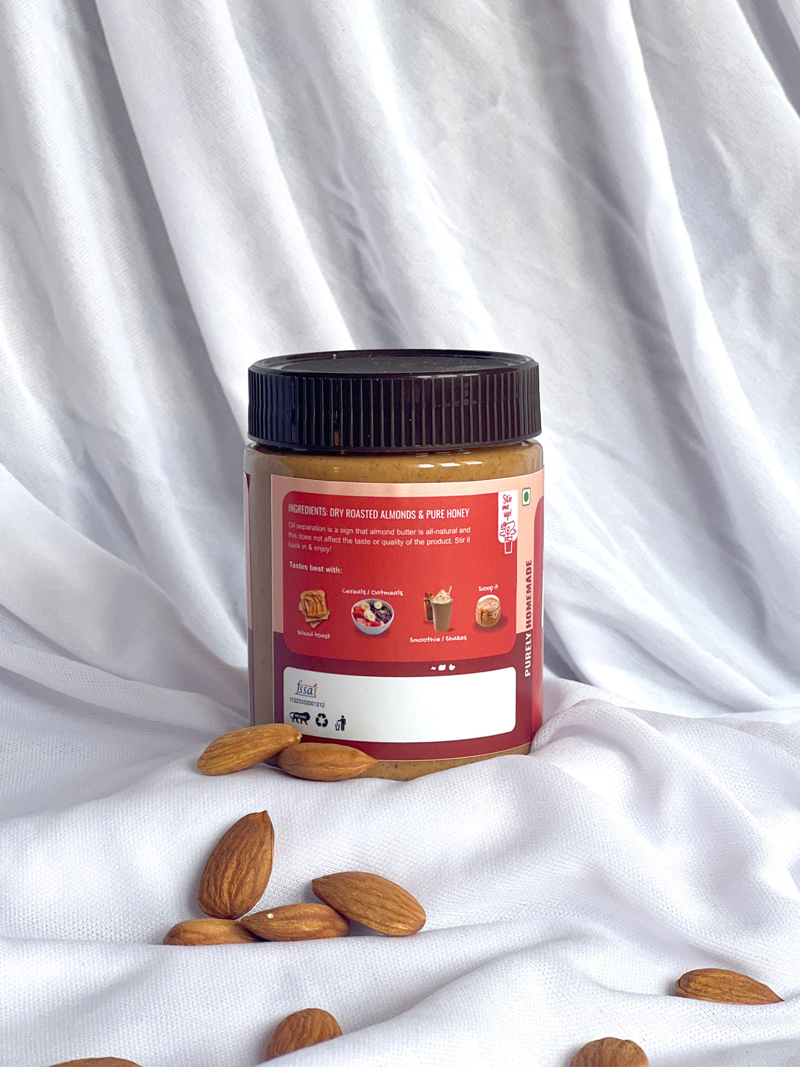 Almond Butter, Honey Sweetened, Creamy 250g