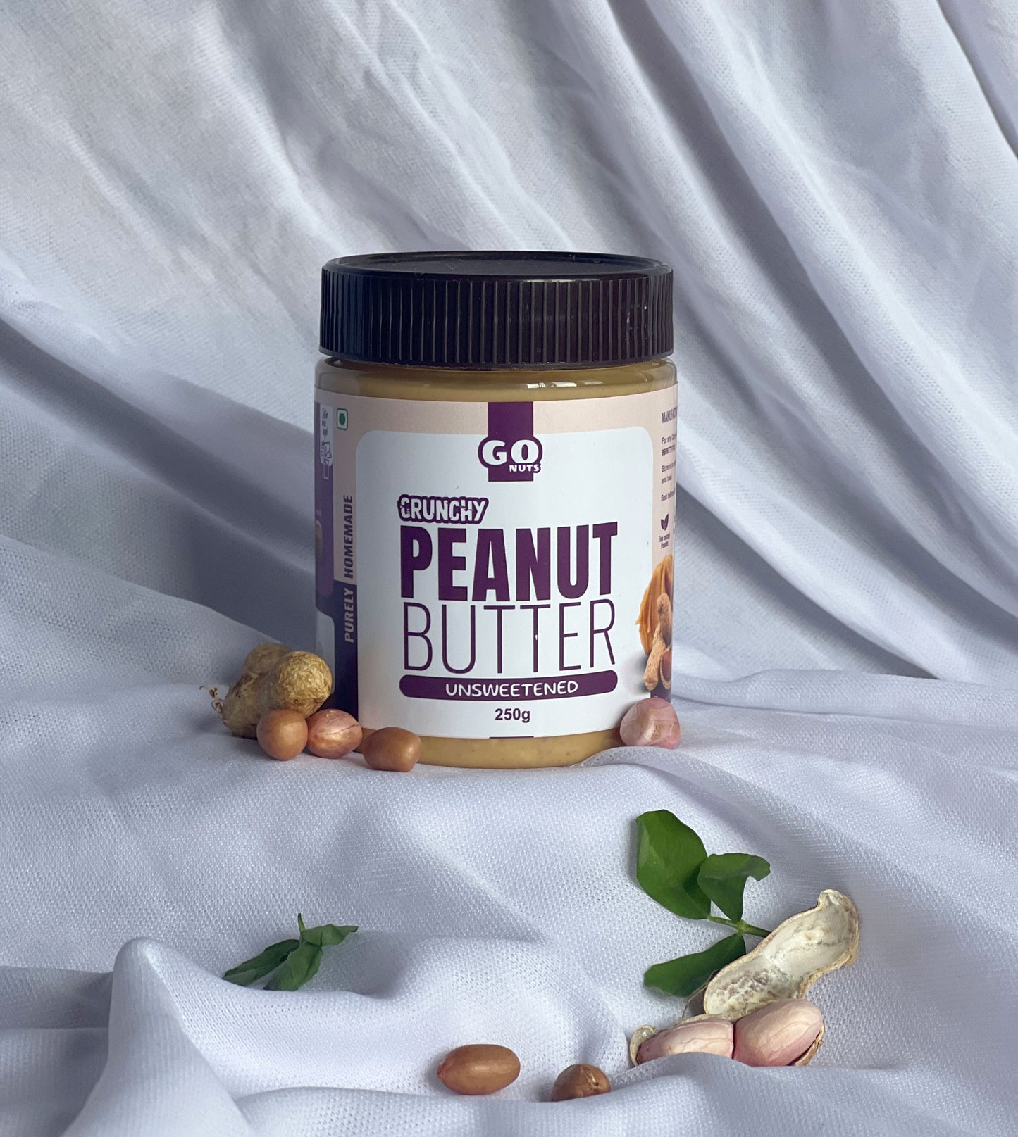 Peanut Butter, Unsweetened, Crunchy 250g & 500g