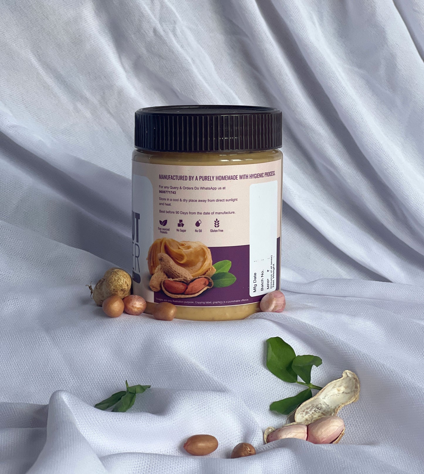 Peanut Butter, Unsweetened, Crunchy 250g & 500g