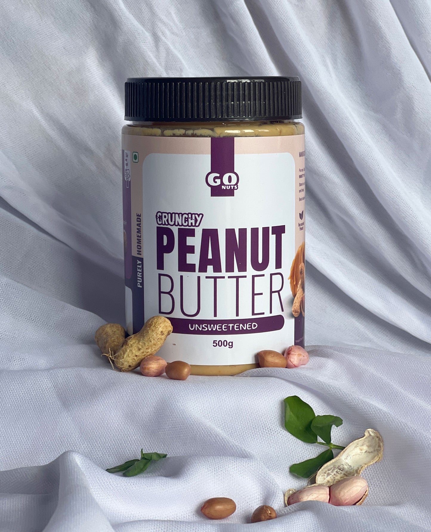 Peanut Butter, Unsweetened, Crunchy 250g & 500g